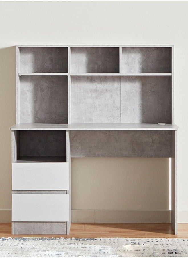 Home Box - Alford Patara 2-Drawer Study Desk With Hutch 120 x 134 x 59.5 cm - Image 1