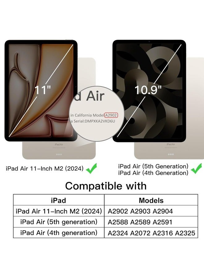 إلترازون Pink iPad Air 11 Inch (M2) 2024 Case – Trifold Stand Smart Cover with Auto Wake and Pencil Holder - Image 2