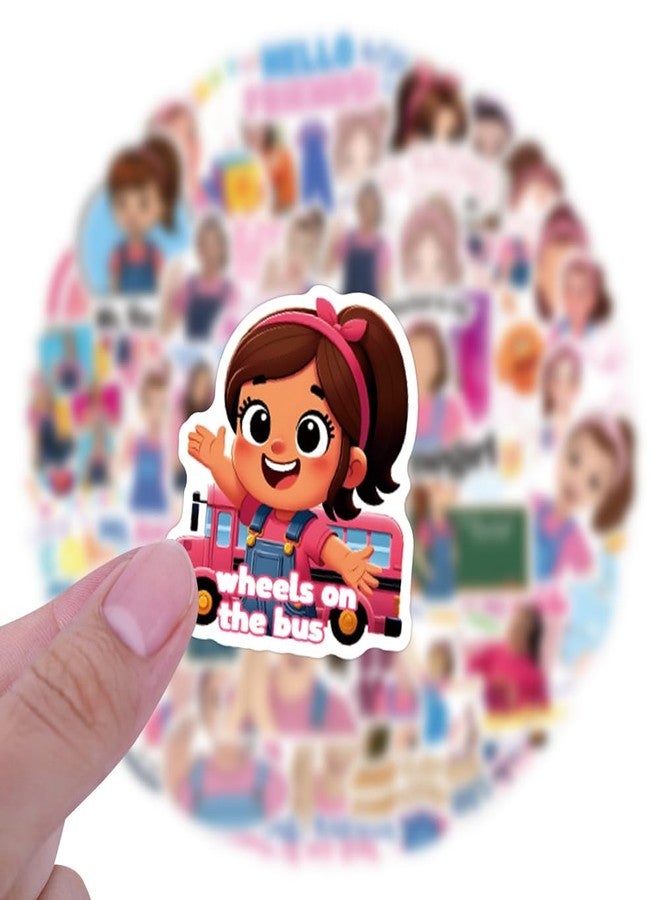 CPORER 55Pcs Cartoon Rachel Stickers Aesthetic Sticker Pack Vinyl Waterproof Decal for Laptop, Water Bottle, Skateboard, Scrapbooking - Image 2