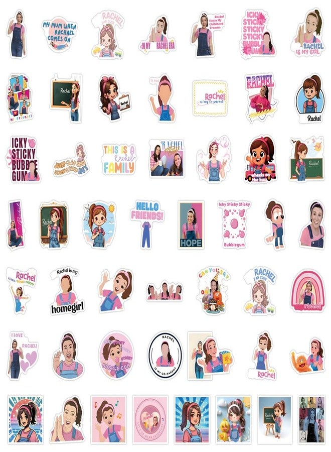 CPORER 55Pcs Cartoon Rachel Stickers Aesthetic Sticker Pack Vinyl Waterproof Decal for Laptop, Water Bottle, Skateboard, Scrapbooking - Image 5