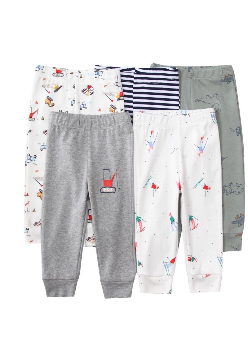 RedMapleTEK 5-Pack Of Elastic Breathable Cotton Trousers For Infants And Young Children - Image 1