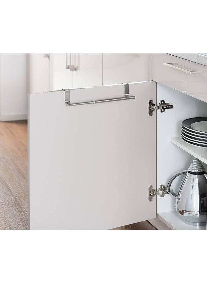 2 Pieces Kitchen Cabinet Towel Retractable Pole Rack for Cabinet Doors, Towel and Washcloth Pendant Storage Accessories, Powerful Modern Design Stainless Steel, Adjustable Length to Fit Cabinet (Silver) - Image 5