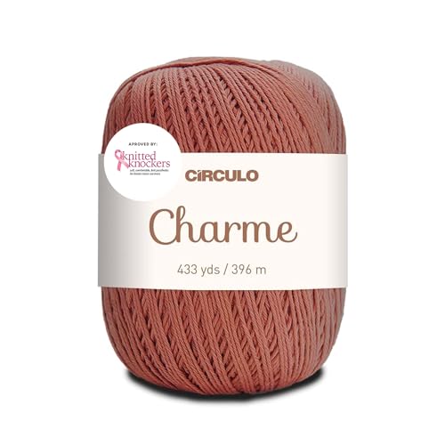 CÃRCULO Circulo Charme Yarn for Crochet and Knitting 433 yds 100 Mercerized Brazilian Virgin Cotton Soft Sport Weight Color 7713 Wood - Image 1