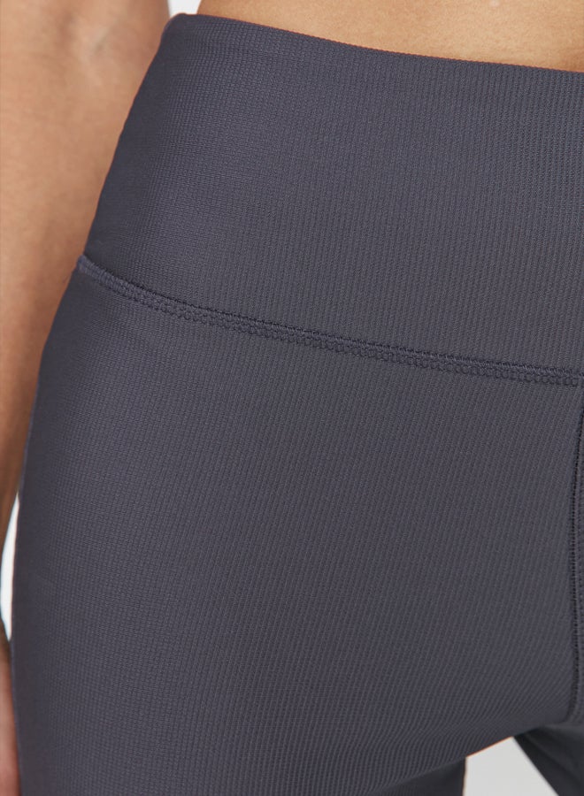 trendyol Dark Anthracite Ribbed Flare Yoga Knitted Sports Leggings TWOAW23TY00011  - Image 5