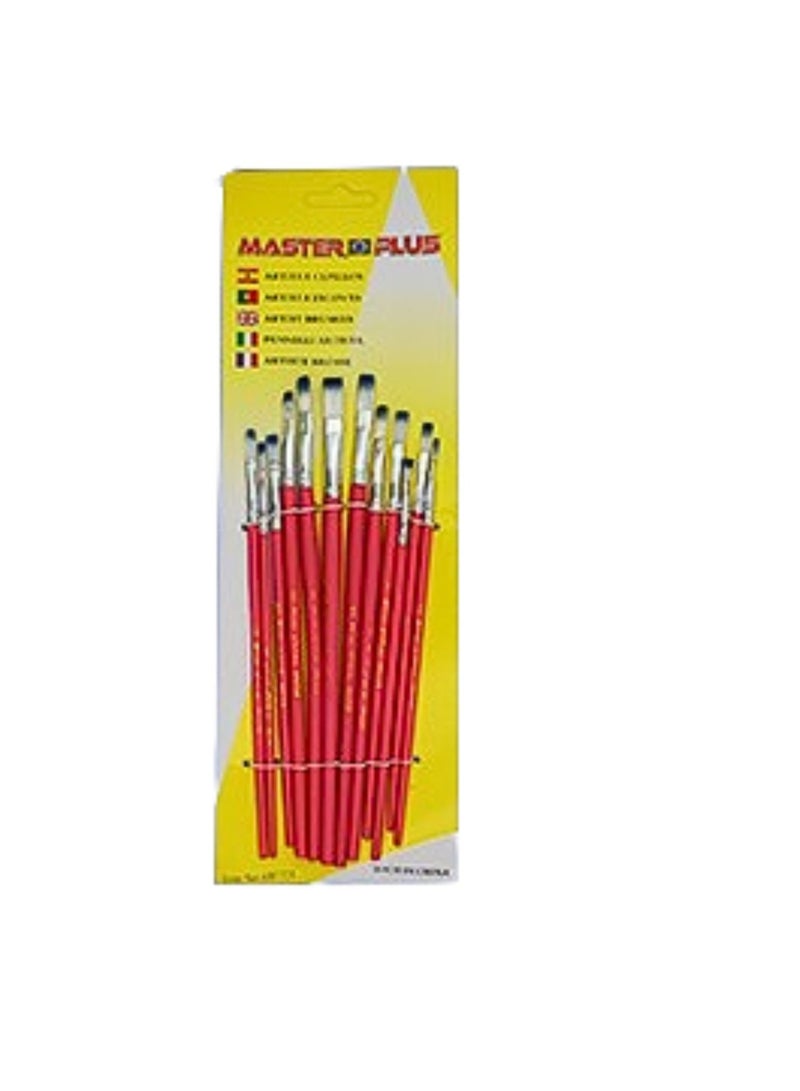 MASTER PLUS Professional Round Paint Brush Set 12 Piece - Image 2
