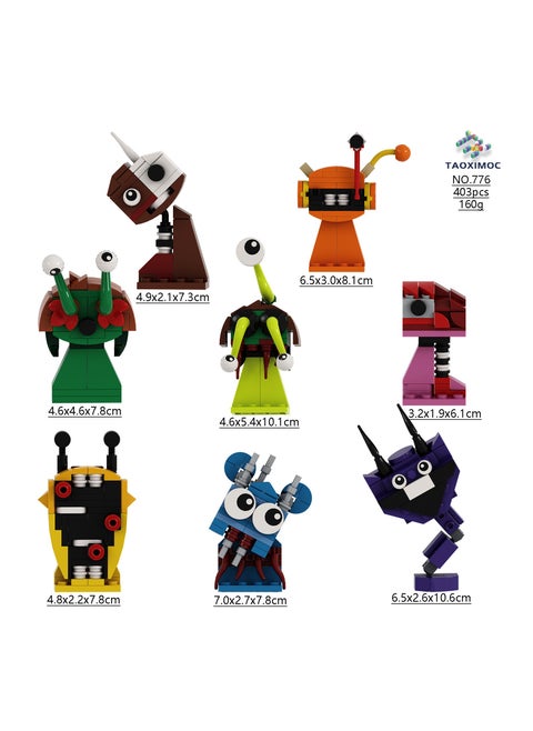 Rhythm Box hand block game peripheral monster Momohi MOC Block 3rd level Horror Deluxe 8-piece set
