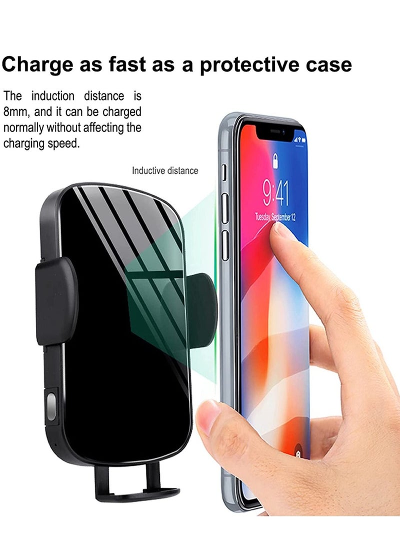 Yesido [Upgraded Version] 15W Wireless Car Charger, Fast Charging Auto-Clamping Air Vent Car Phone Holder Compatible with iPhone 13/12/11/XR, Samsung S21/S20/S10/S9/S8 - Image 5