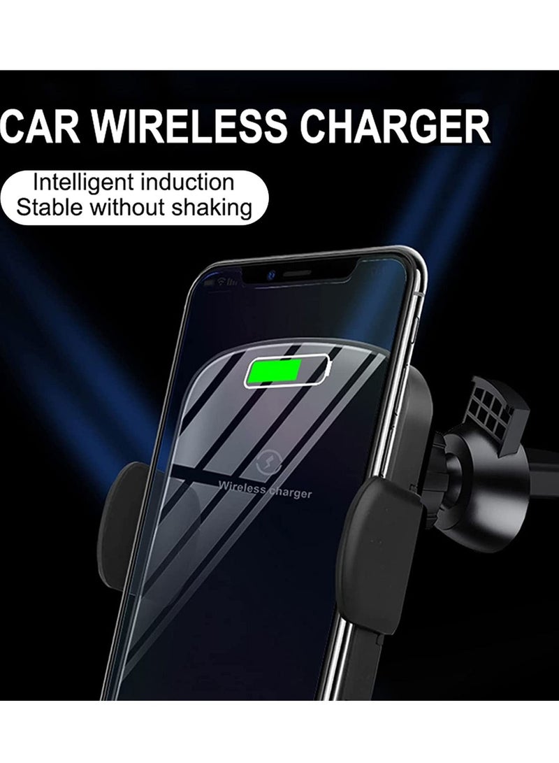 Yesido [Upgraded Version] 15W Wireless Car Charger, Fast Charging Auto-Clamping Air Vent Car Phone Holder Compatible with iPhone 13/12/11/XR, Samsung S21/S20/S10/S9/S8 - Image 2