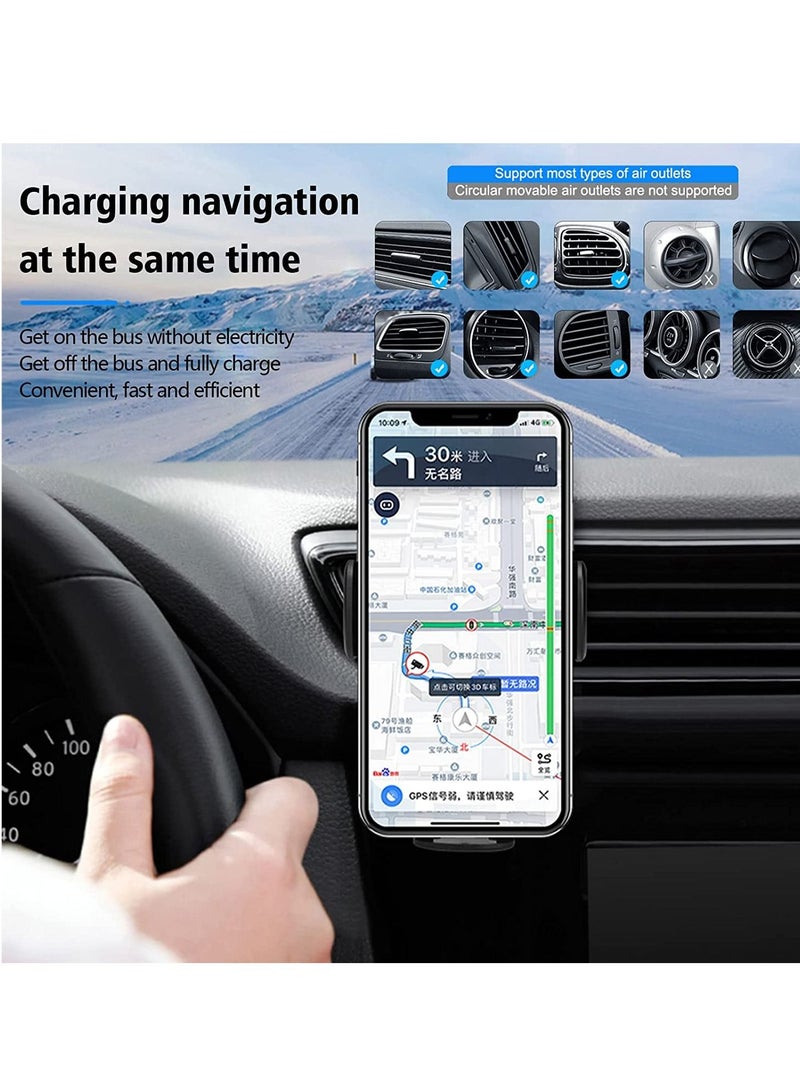 Yesido [Upgraded Version] 15W Wireless Car Charger, Fast Charging Auto-Clamping Air Vent Car Phone Holder Compatible with iPhone 13/12/11/XR, Samsung S21/S20/S10/S9/S8 - Image 3