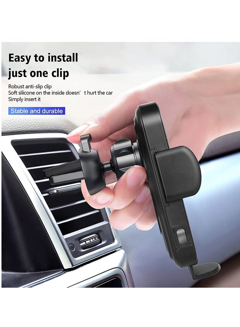 Yesido [Upgraded Version] 15W Wireless Car Charger, Fast Charging Auto-Clamping Air Vent Car Phone Holder Compatible with iPhone 13/12/11/XR, Samsung S21/S20/S10/S9/S8 - Image 4