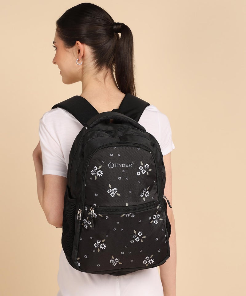 HYDER Blossom 25L Latest Cute and Stylish School Bag for Girls - Perfect for School, College, Office, Travel and Tution Durable School bags for Kids And Women | Perfect Girls Bag (Black) - Image 2