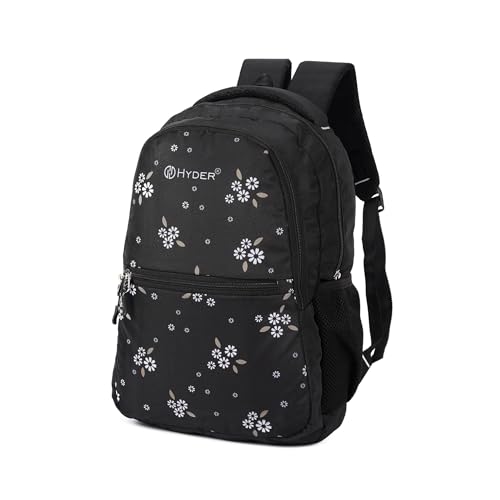 HYDER Blossom 25L Latest Cute and Stylish School Bag for Girls - Perfect for School, College, Office, Travel and Tution Durable School bags for Kids And Women | Perfect Girls Bag (Black) - Image 1