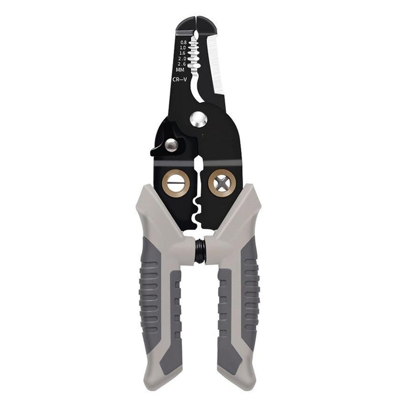DKEXL Wire Stripper and Cutter Pliers Tools For Electricians 6in1 Multifunctional Wire and Cable Stripping Cutting Winding Crimping Precision Stainless Stee Hand Tool - Image 1