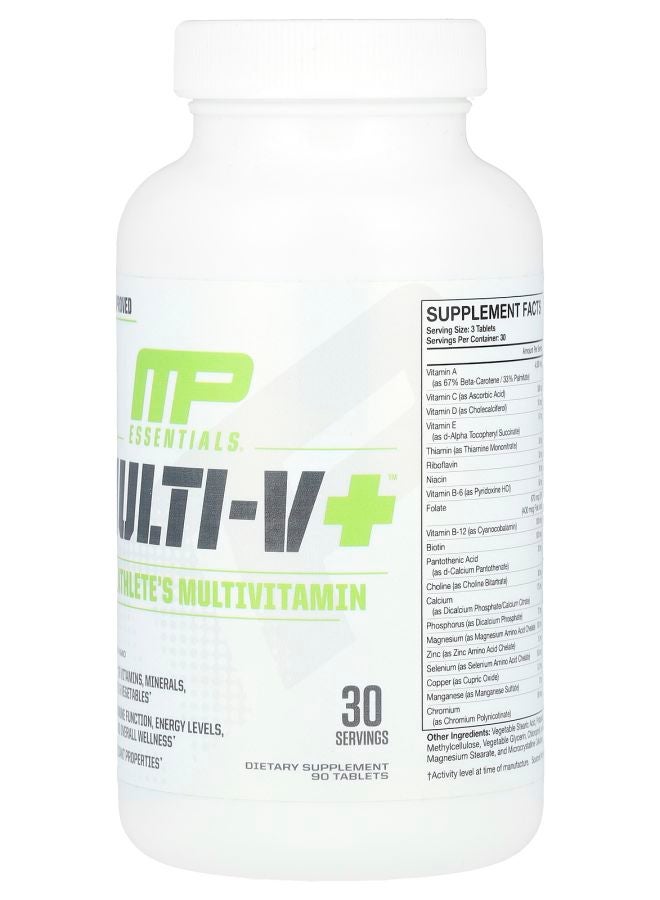MusclePharm Essentials Multi-V+ 90 Tablets - Image 2