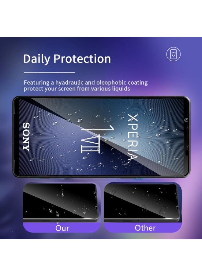 general [2 Pack] Privacy Tempered Glass Compatible with Sony Xperia 1 VII (7th Gen) 2025, Anti-Spy Screen Protector, 9H Hardness Anti-Scratch, Bubble-Free Tempered Glass - Image 4