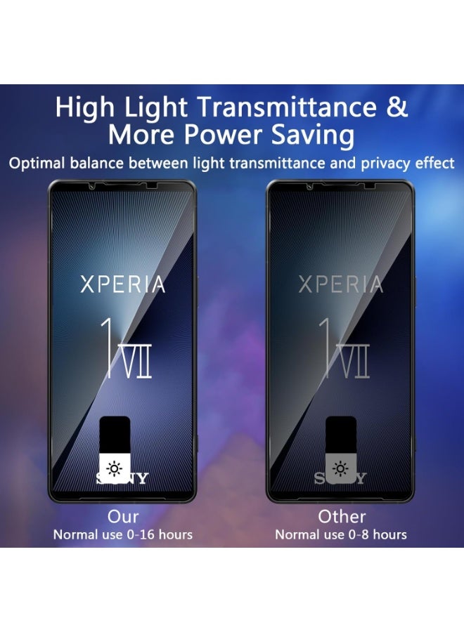 general [2 Pack] Privacy Tempered Glass Compatible with Sony Xperia 1 VII (7th Gen) 2025, Anti-Spy Screen Protector, 9H Hardness Anti-Scratch, Bubble-Free Tempered Glass - Image 3