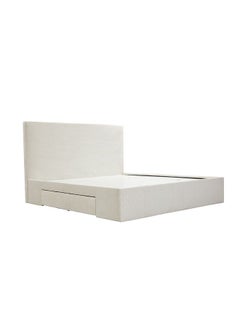 DANUBE HOME Danube Home Wesley King Bed With 4 Drawers Sturdy Modern Design Wooden Double Bed Frame Furniture L 218 x W 192 x H 121 cm Light Beige  - Image 2