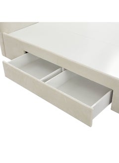 DANUBE HOME Danube Home Wesley King Bed With 4 Drawers Sturdy Modern Design Wooden Double Bed Frame Furniture L 218 x W 192 x H 121 cm Light Beige  - Image 5