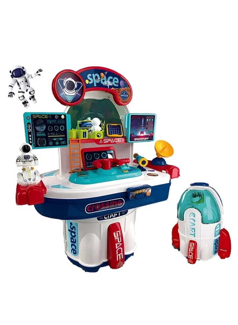 ايرس لعبة صاروخ فضائي تعليمية 2 في 1 - مجموعة استكشاف المنطاد واللعب التظاهري للأطفال - عبوة من قطعة واحدة (قد يختلف اللون) - Image 1