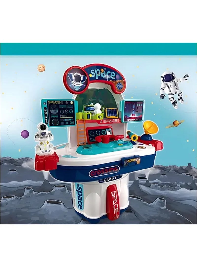 ايرس لعبة صاروخ فضائي تعليمية 2 في 1 - مجموعة استكشاف المنطاد واللعب التظاهري للأطفال - عبوة من قطعة واحدة (قد يختلف اللون) - Image 3