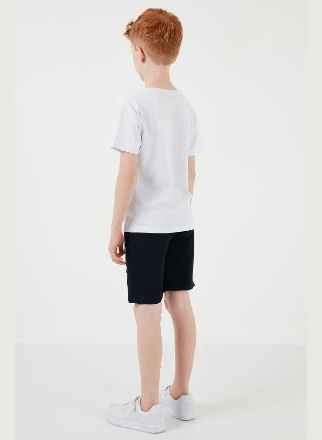 Lela  Lela Cotton Regular Fit Crew Neck Shorts Bottom-Top Set Boy SET 6212013 for Men | Best Price UAE