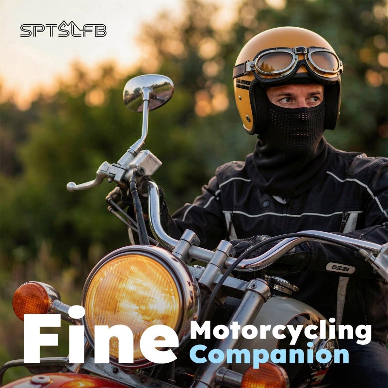 SPTSLFB Lightweight Motorcycle Balaclava for Men and Women - Ski Face Mask with Quick-Dry Lining for Skiing, Cycling, Hiking Army Green - Image 3