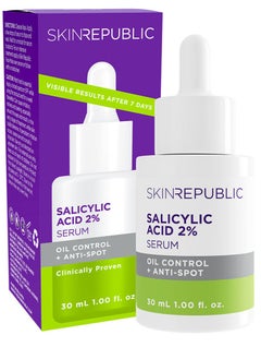SKIN REPUBLIC Skin Republic 2% Salicylic Acid Oil Control Serum to Reduce Acne, Pimples, Redness and Blemishes (30ml)  - Image 1