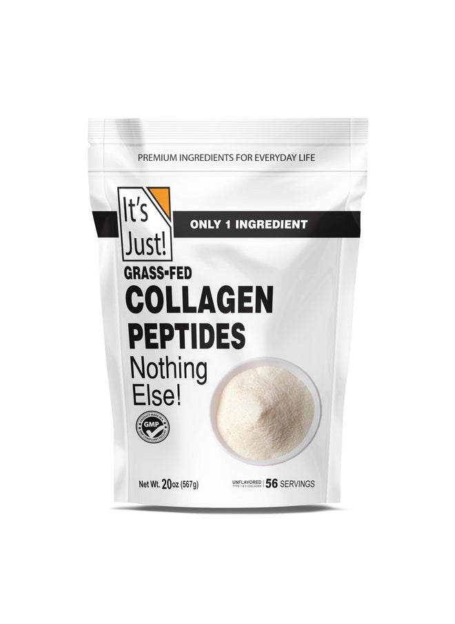 It's Just! - It's Just! - GrassFed Collagen Peptides, Type I & III for Skin Hair Nail Joints, 20oz, Zero Sugar, Unflavored Pure Protein Powder, Hydrolyzed Dissolves Quickly - Image 1