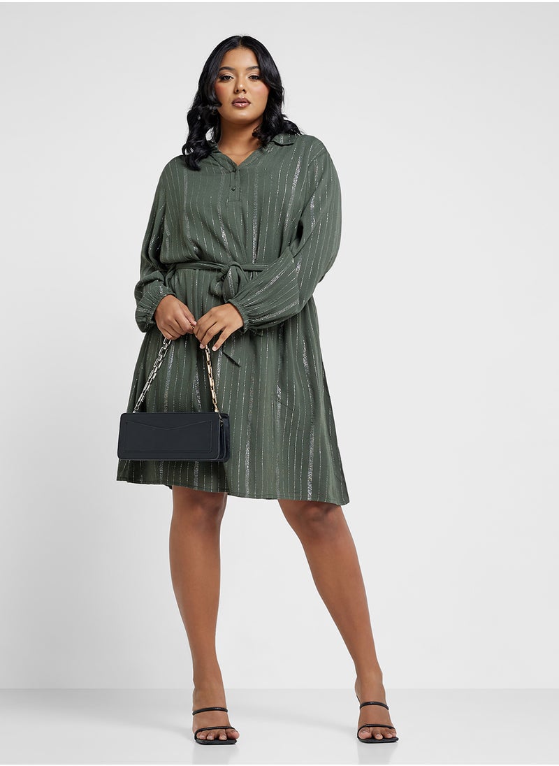 Only Carmakoma - Carrilo Tie Detailed Midi Dress - Image 1