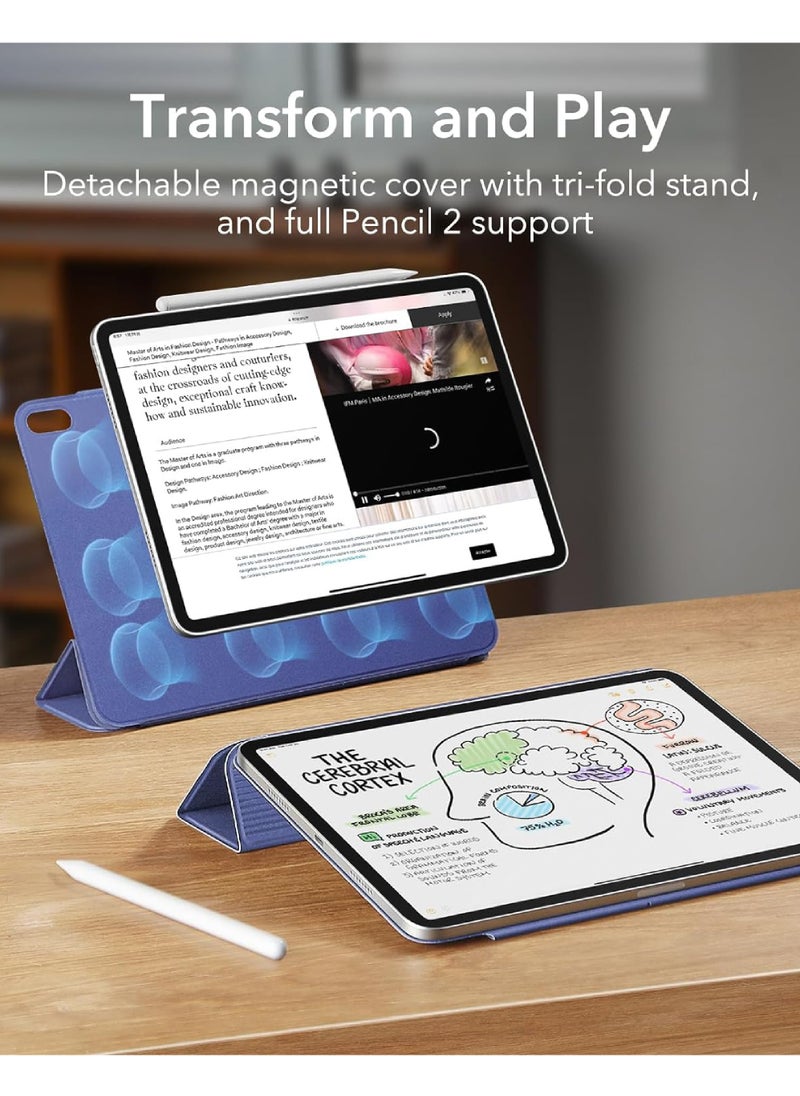 Rock Pow - Case For iPad Air 13 inch M3 2025/Air 13 inch M2 2024,iPad Air 13 Case with Pencil Holder,Powerful Magnetic Attachment, Slim Trifold Stand Case, Auto Wake/Sleep, Durable Protection For iPad Air 13 2025/ 2024 - Image 1