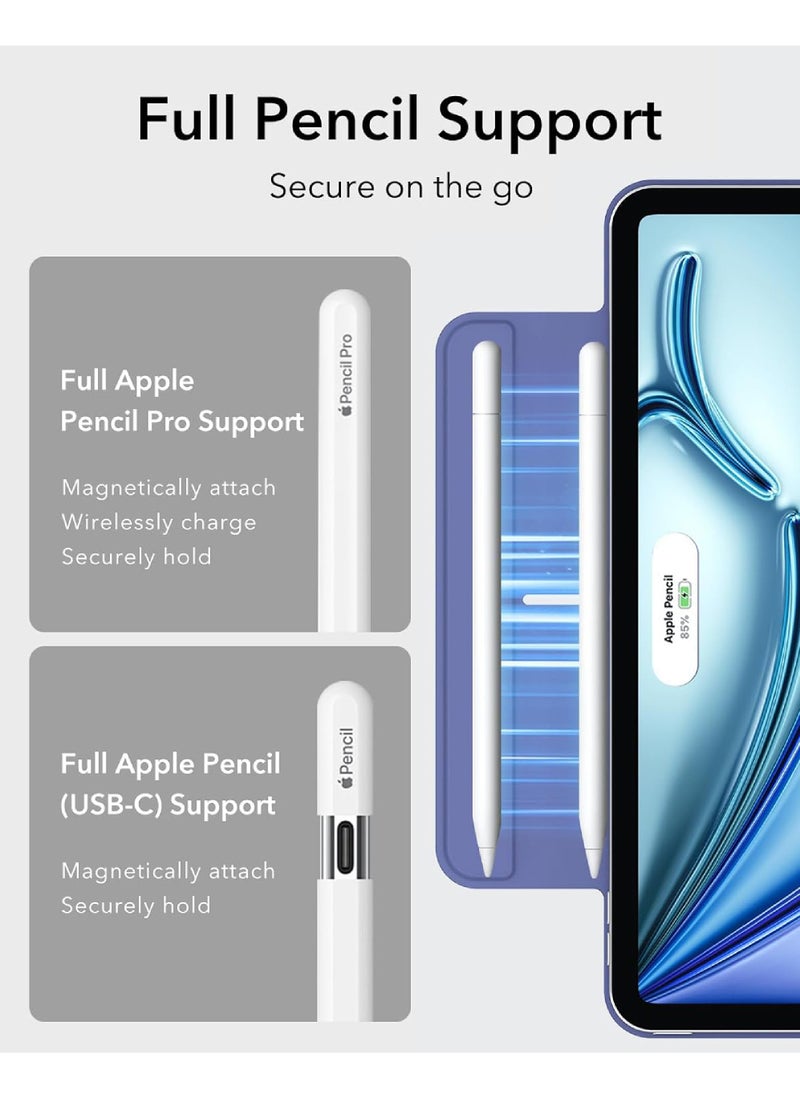 Rock Pow - Case For iPad Air 13 inch M3 2025/Air 13 inch M2 2024,iPad Air 13 Case with Pencil Holder,Powerful Magnetic Attachment, Slim Trifold Stand Case, Auto Wake/Sleep, Durable Protection For iPad Air 13 2025/ 2024 - Image 1