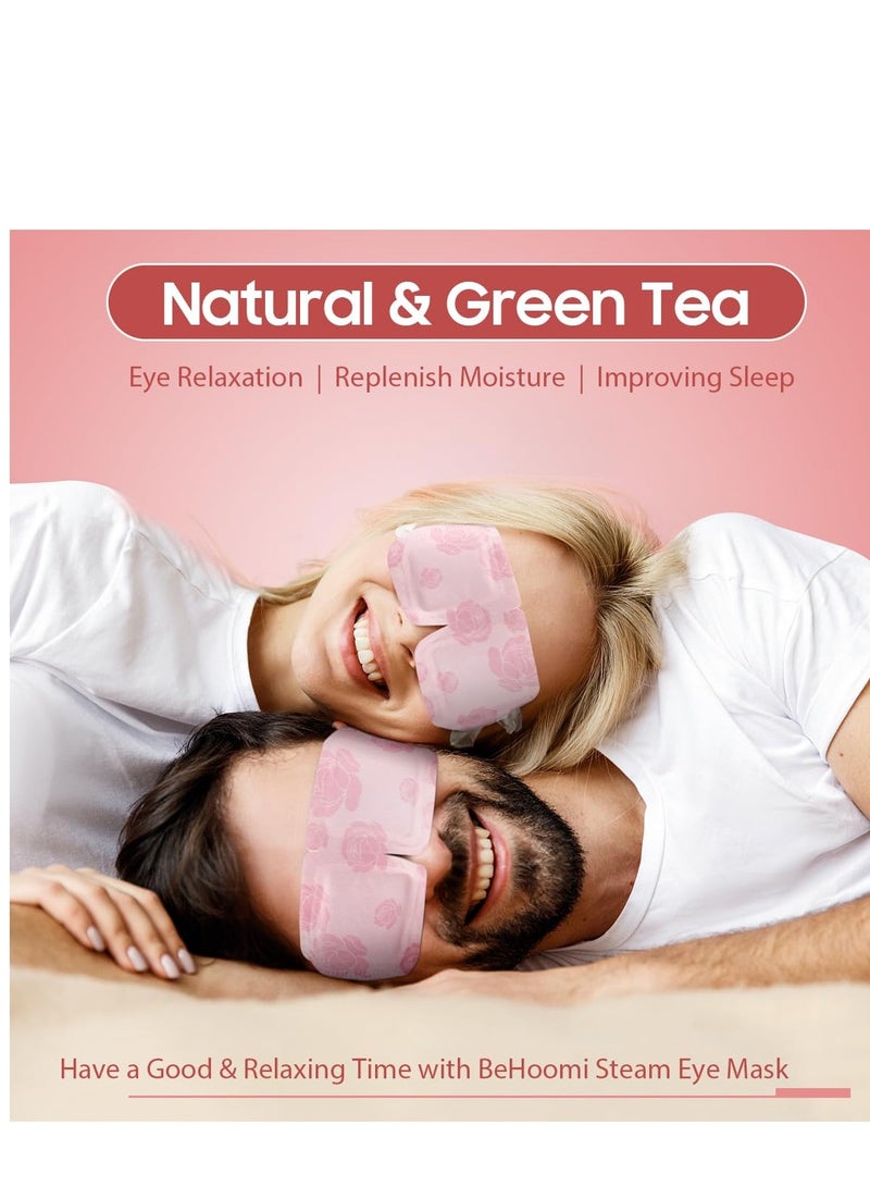 BeHoomi 30Packs Steam Eye Mask, Heated Eye Mask Warm Compress for Eyes, Self Heating Disposable Eye Masks for Home Sleep, Spa, Travel Essentials & Relaxation Gifts, Stocking Stuffers (Rose)  - Image 5