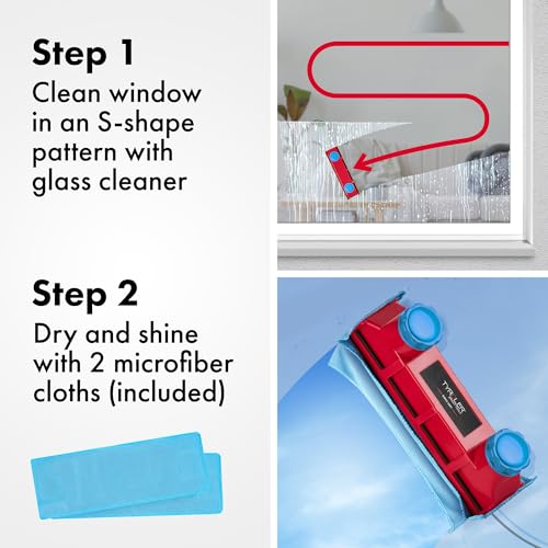 Tyroler Bright Tools Tyroler Magnetic Window Cleaner Tool | The Glider D-3 AFC Double Sided Outside Window Cleaner Fits Windows 0.1"-1.1" Thick, Adjustable Control Magnet Window Cleaner Tool, Ideal Magnetic Glass Cleaner - Image 4