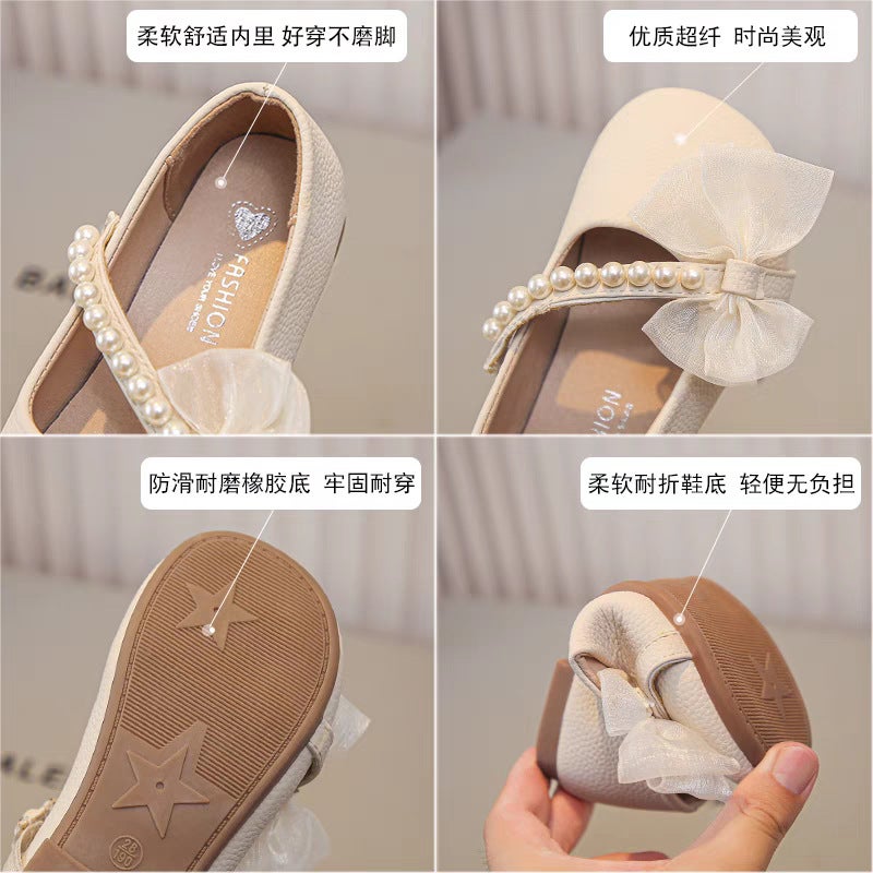 Girls'' Small Leather Shoes 2025 New Summer Girls'' Fashion British Princess Shoes Kidsren''s Performance Shoes Soft Sole Fashionable - Image 3