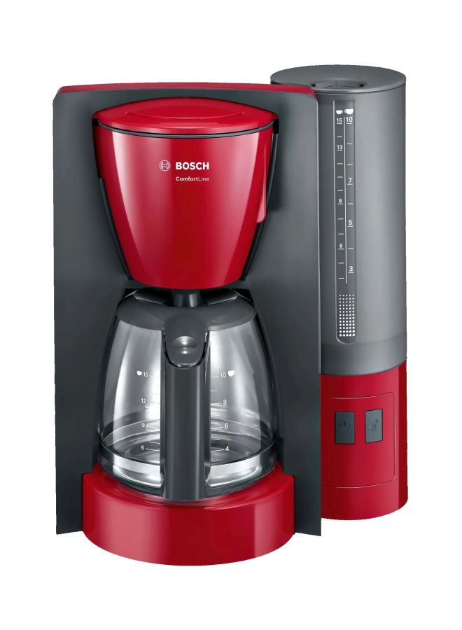 BOSCH Comfortline Coffee Maker 1.25 L 1200 W TKA6A044 Red/Grey/Clear - Image 1