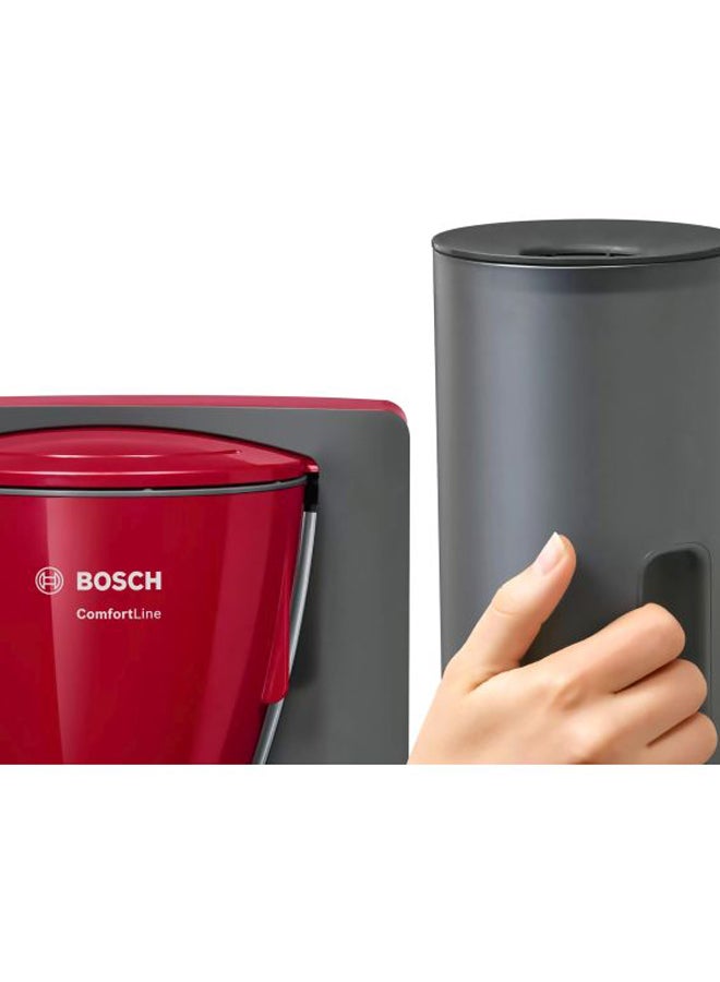 BOSCH Comfortline Coffee Maker 1.25 L 1200 W TKA6A044 Red/Grey/Clear - Image 3