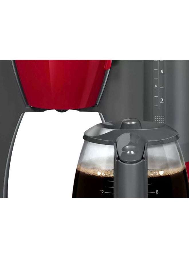 BOSCH Comfortline Coffee Maker 1.25 L 1200 W TKA6A044 Red/Grey/Clear - Image 5