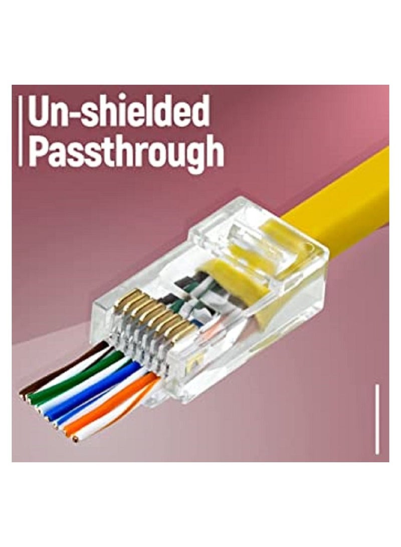 RJ45 Cat6 Pass Through Connectors - Pack of 100 | china - Image 4