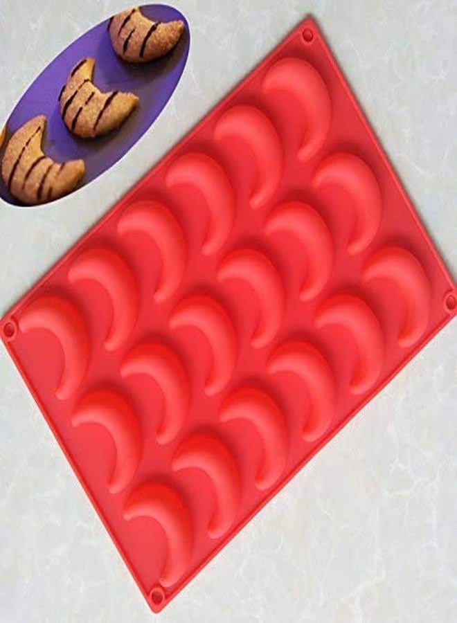 Longzang 18 Cavity Moon Silicone Mold for Cake Chocolate Ice Tray Panna Cotta Pudding Jelly Candy Baking mold - Image 2