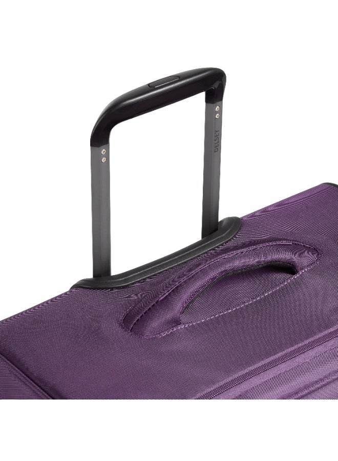 DELSEY Optimax Lite Expendable 4 Double wheels Luggage Cabin Trolley Suitcase 55cm/22Inch, 44.13L, 2.5kg  - Purple - Small - Image 5