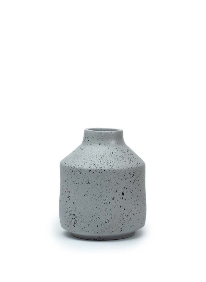 Balkans Handmade Pottery Vase Indoor, H 19 cm - Grey