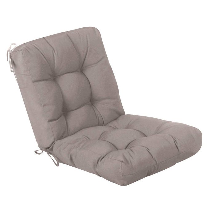 Outdoor SeatBack Chair Cushion Tufted Pillow SpringSummer Seasonal All Weather Replacement Cushions TANGrey