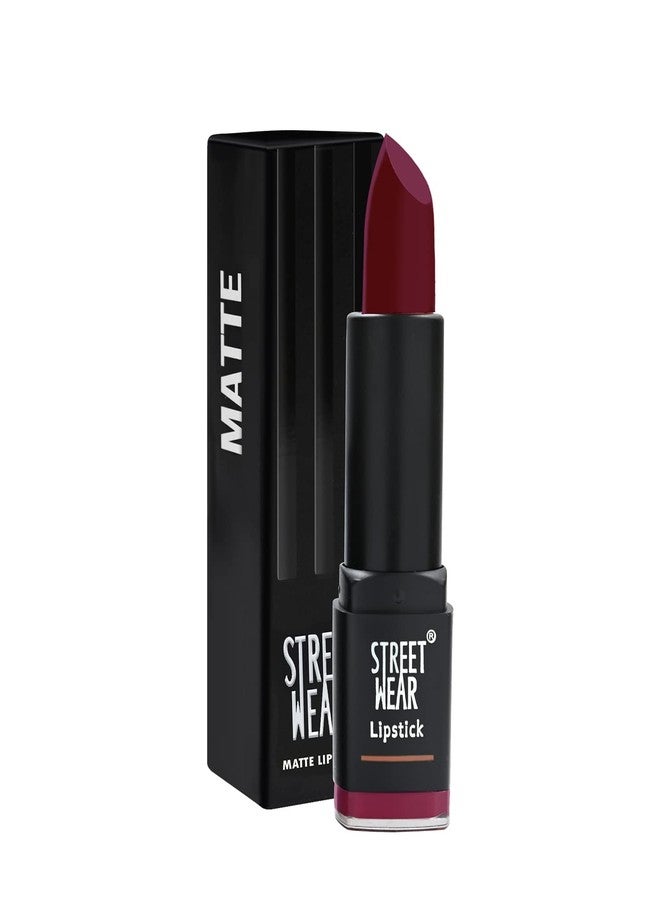 STREET WEAR Matte Lipstick -MUSHY MAUVE (Mauve) - 4.2 gms -Longwear, Velvety texture, Fade-resistant, High Color payoff, Lightweight Matte Lipstick, Plant-based Canuuba wax, Paraben-free - Image 1