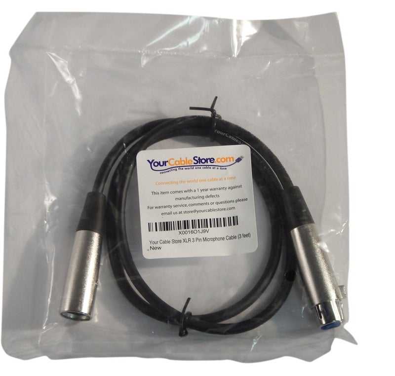 Your Cable Store XLR 3 Pin Male/Female Microphone Cable 28 AWG (3 Ft) - Image 2