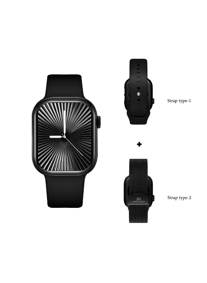 كينيث سكوت Unisex Mesh & Silicone Smart Watch KA10PROMX-BSBMB - 39.5 mm