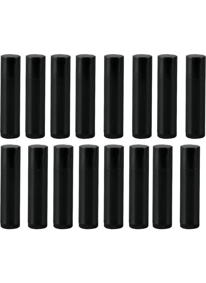 BesYouSel 50Pcs 5ml/5g Empty Plastic Lipstick Tubes, Lip Balm Containers Rotating Type Plastic Refill Lip Balm Tube with Cap,Black  - Image 1