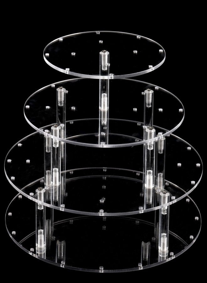 TOPZEA 3-Tier Cake Pop Display Stand, 36 Hole Clear Acrylic Lollipop & Cake Pop Holder Round Tiered Cupcake Dessert Table Stand for Baby Shower, Wedding, Birthday, Party, Anniversary, Halloween - Image 3