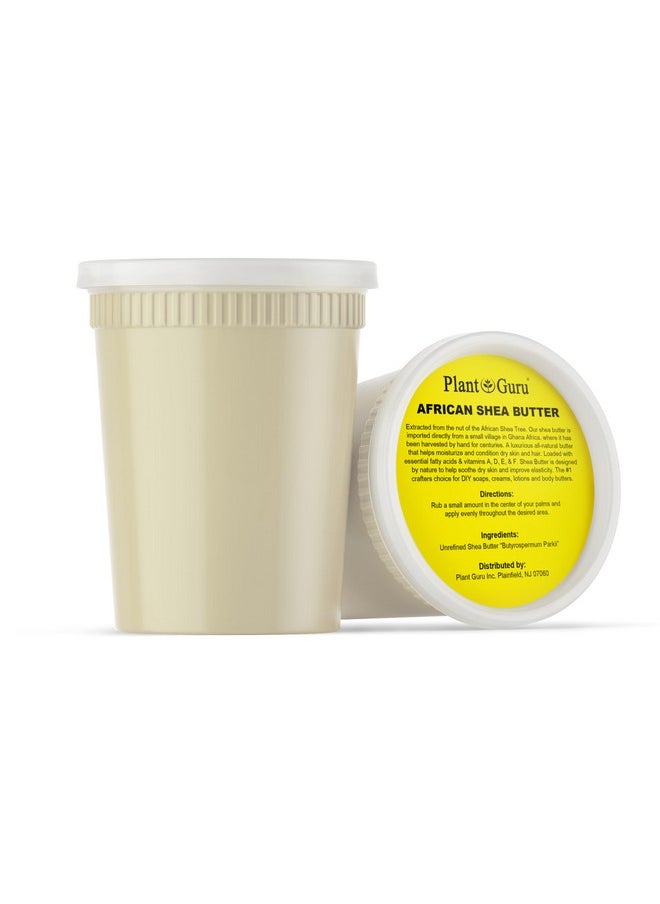Plant Guru - Raw African Shea Butter 32 oz. Bulk 100% Pure Natural Unrefined IVORY - Imported From Ghana - Ideal Moisturizer For Dry Skin, Body, Face And Hair Growth. Great For DIY Soap and Lip balm Making. - Image 1