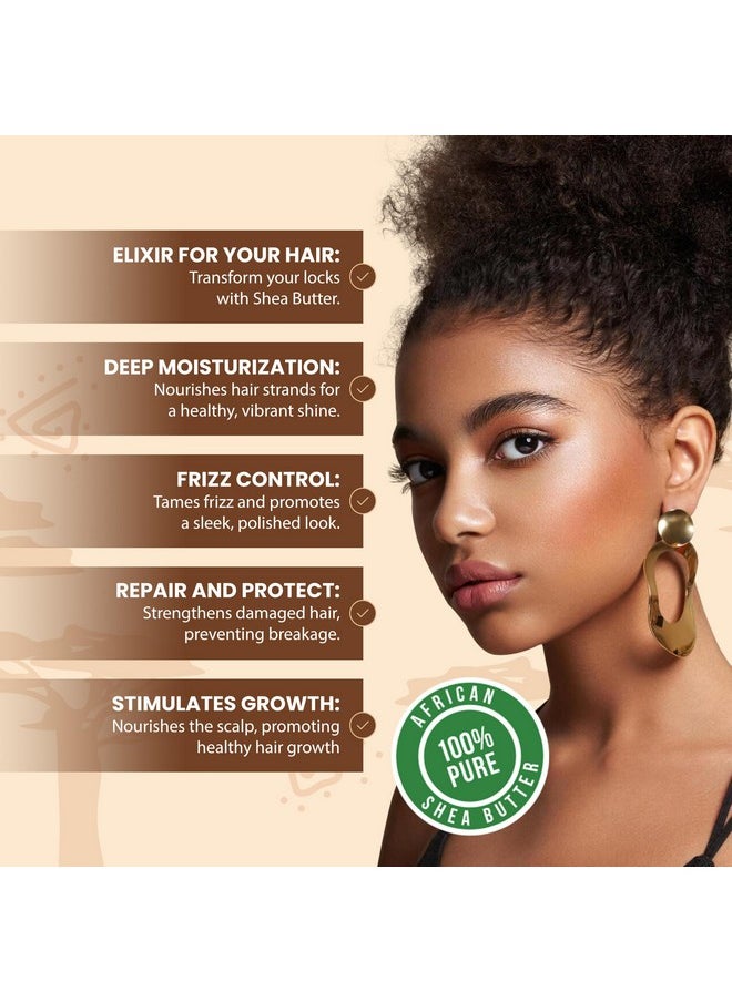 Plant Guru - Raw African Shea Butter 32 oz. Bulk 100% Pure Natural Unrefined IVORY - Imported From Ghana - Ideal Moisturizer For Dry Skin, Body, Face And Hair Growth. Great For DIY Soap and Lip balm Making. - Image 1