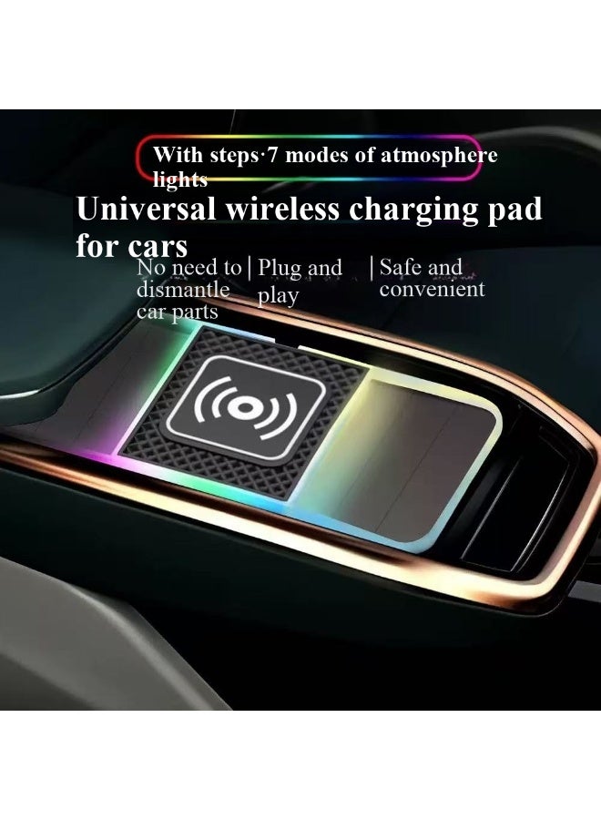 20W Car Wireless Charging Pad with Dual Slots - Fast Flash Charging, Anti-Slip Base, Top-Rated Car Modification Accessories - Image 3